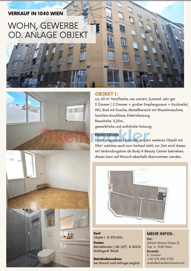 Johann Strauss Gasse  21/6, 1040 Wien ID:0